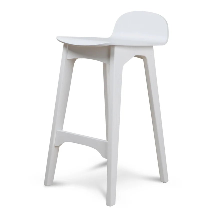 Modern Backless Bar Stool 65cms - White