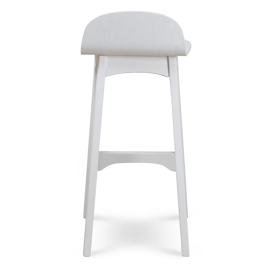 Modern Backless Bar Stool 65cms - White
