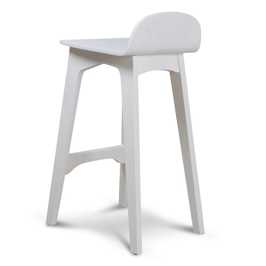 Modern Backless Bar Stool 65cms - White
