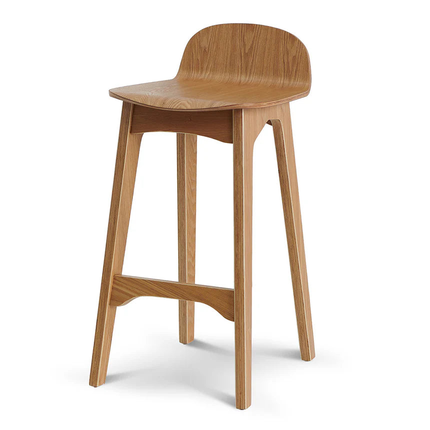 Modern Backless Bar Stool 65cms - Natural