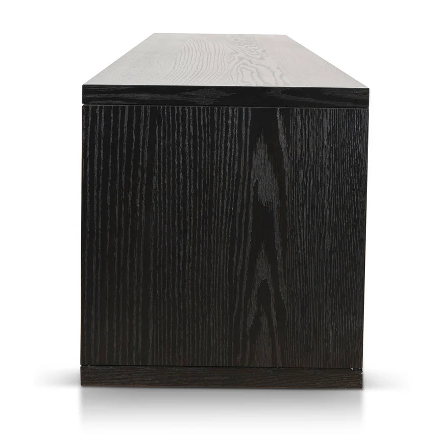 Modern Charm Textured Espresso TV Entertainment Unit - Black