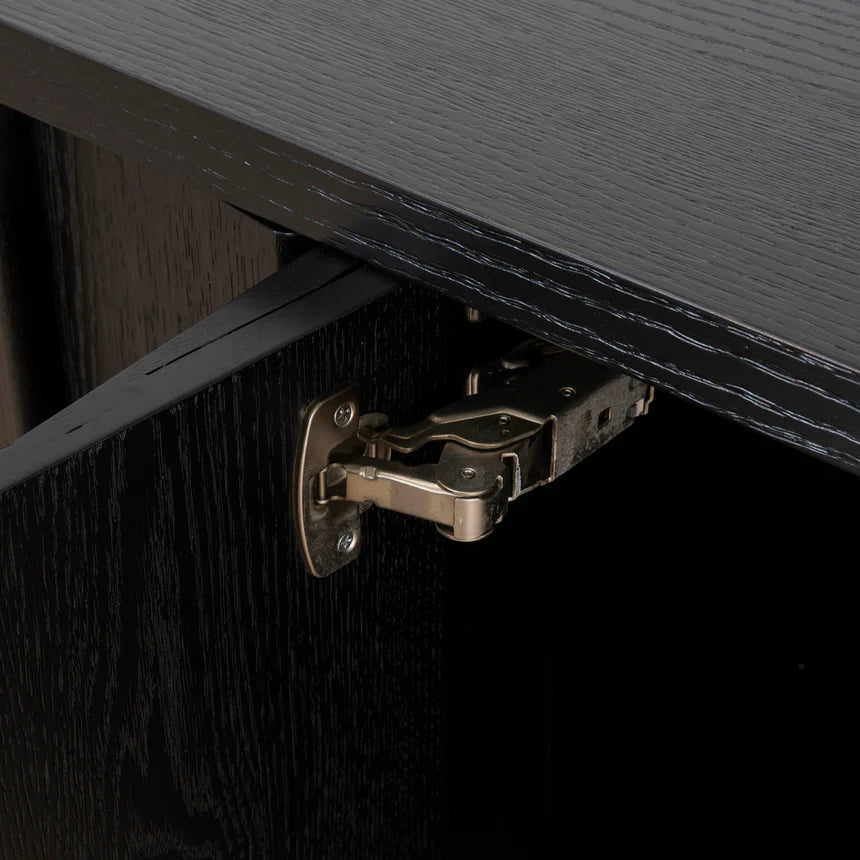 Modern Charm Textured Espresso TV Entertainment Unit - Black