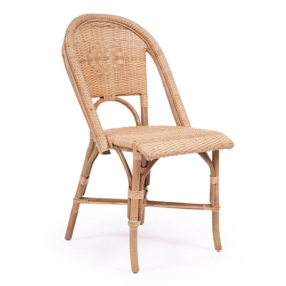 Modern Coastal Style Rattan Dining Chair - Natural