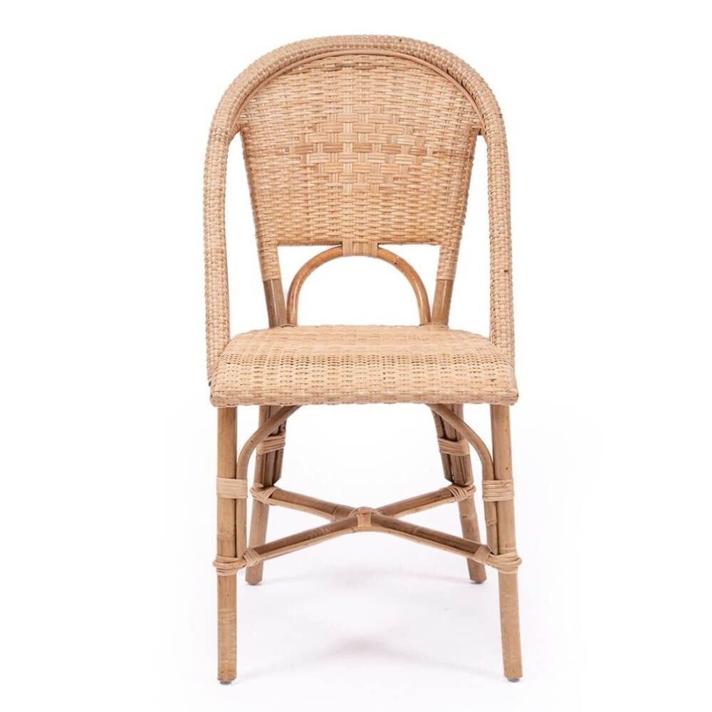 Modern Coastal Style Rattan Dining Chair - Natural
