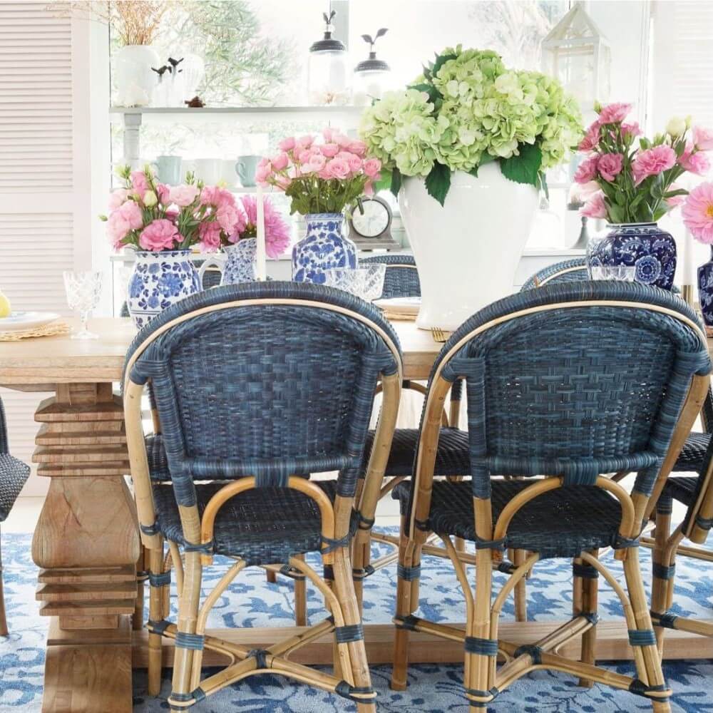 Modern Coastal Style Rattan Dining Chair - Oceania