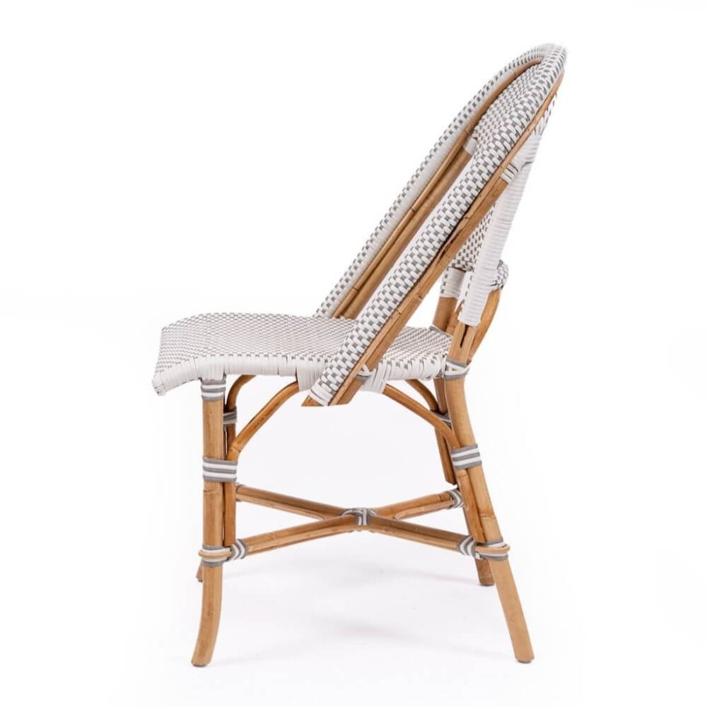 Modern Coastal Style Rattan Dining Chair - Cream