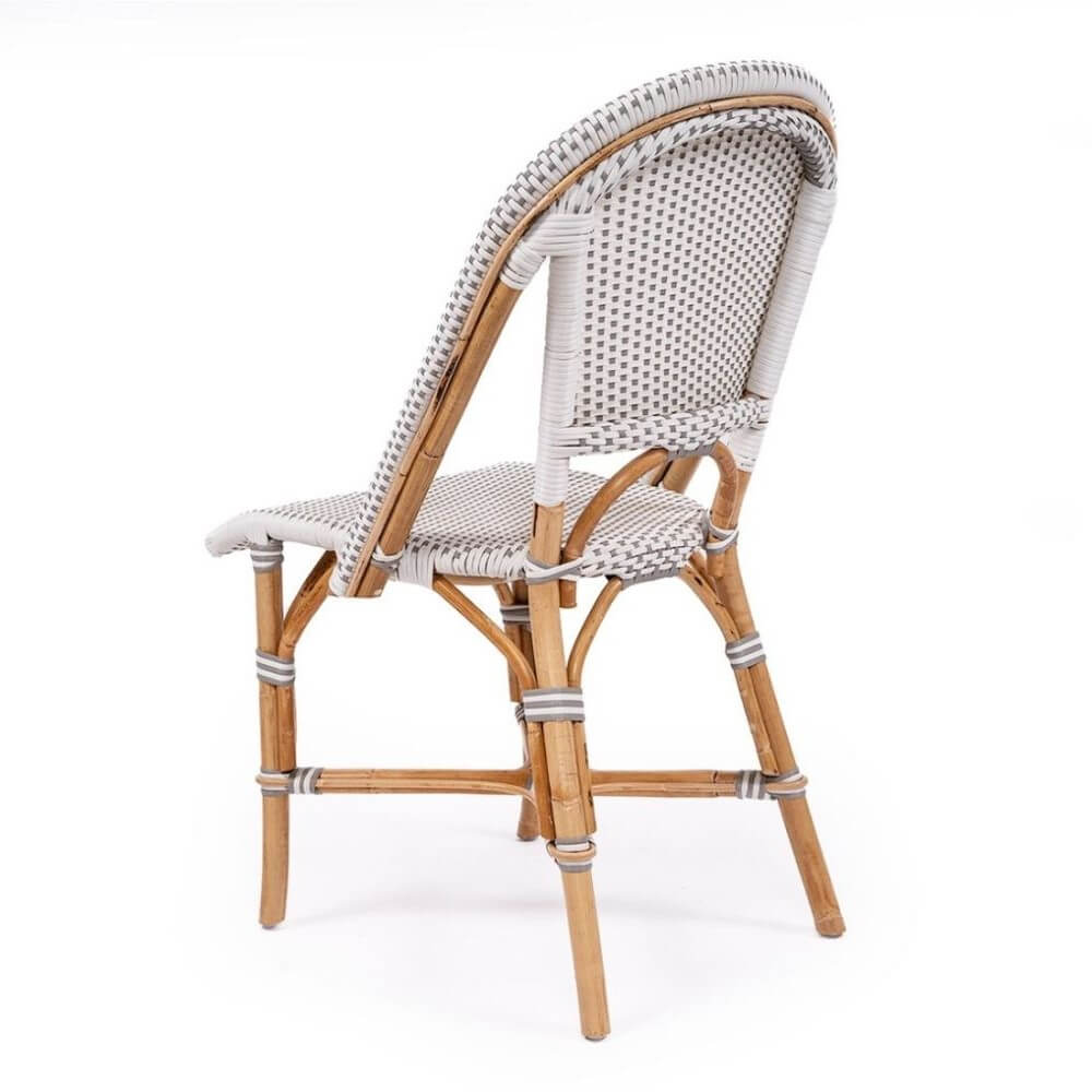 Modern Coastal Style Rattan Dining Chair - Cream
