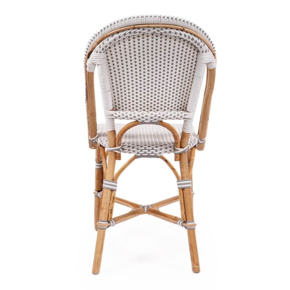 Modern Coastal Style Rattan Dining Chair - Cream