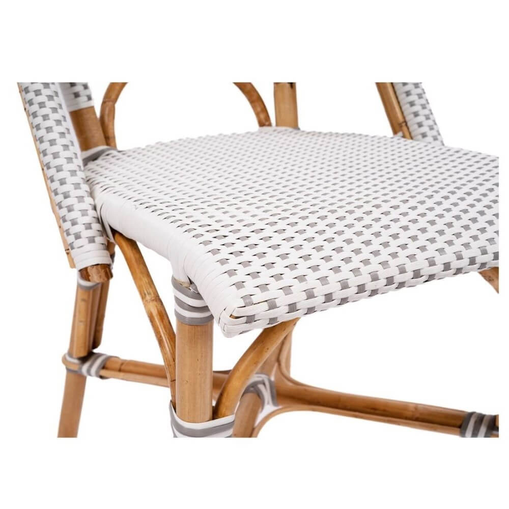 Modern Coastal Style Rattan Dining Chair - Cream