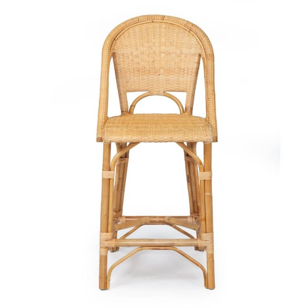 Modern Coastal Style Rattan TALL Dining Chair - Natural