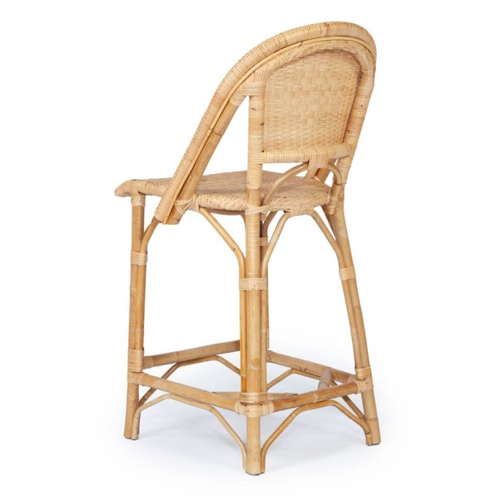 Modern Coastal Style Rattan TALL Dining Chair - Natural