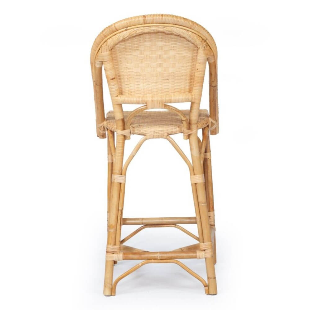 Modern Coastal Style Rattan TALL Dining Chair - Natural