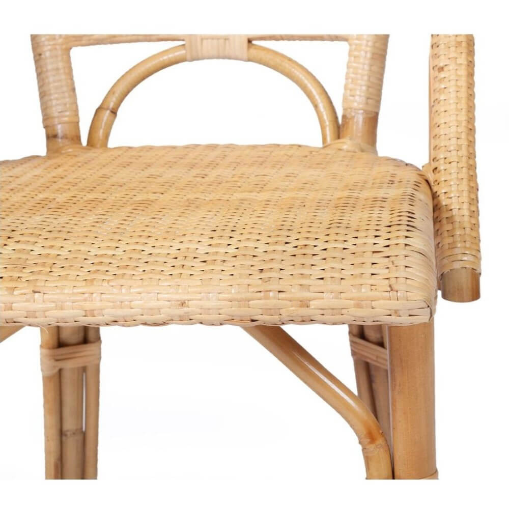 Modern Coastal Style Rattan TALL Dining Chair - Natural