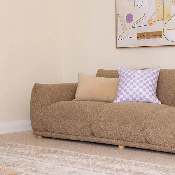 Modern Comfort Alden Taupe Sherpa Sofa