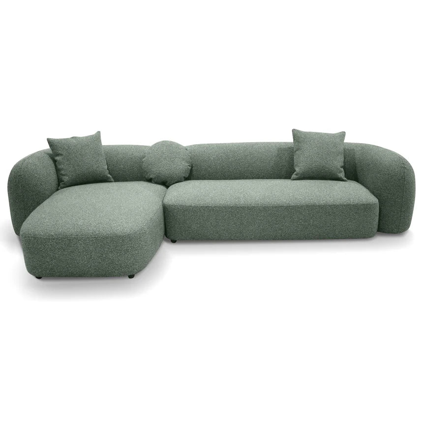 Modern Comfort Avery 3-Seater Left Chaise Sofa - Green