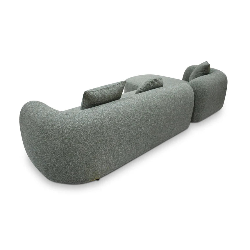 Modern Comfort Avery 3-Seater Left Chaise Sofa - Green