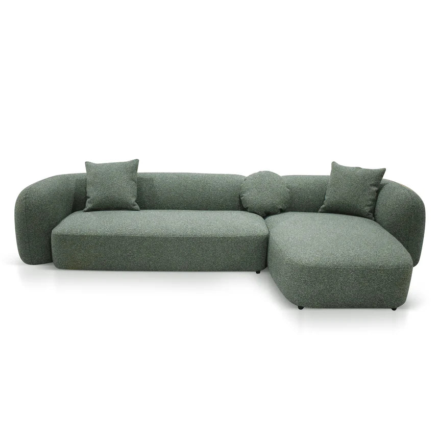 Modern Comfort Avery 3-Seater Right Chaise Sofa - Green