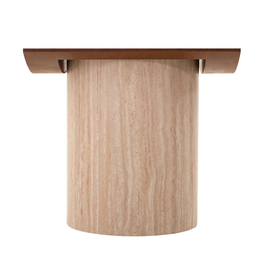 Modern Compact Walnut Side Table