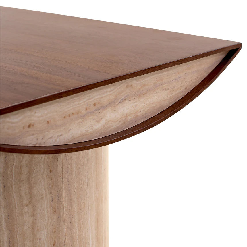 Modern Compact Walnut Side Table