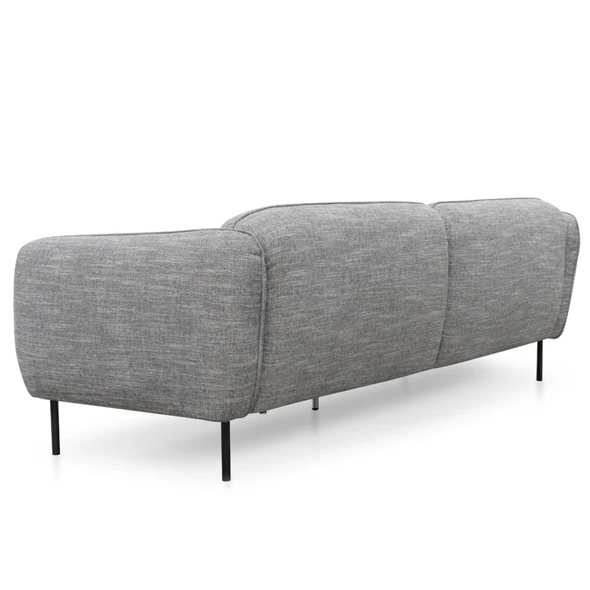 Modern Design 3-Seater Sofa - Dark Spec Grey