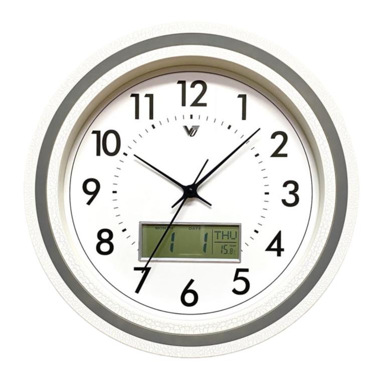 Modern Designed LCD Display Wall Clock 42cms
