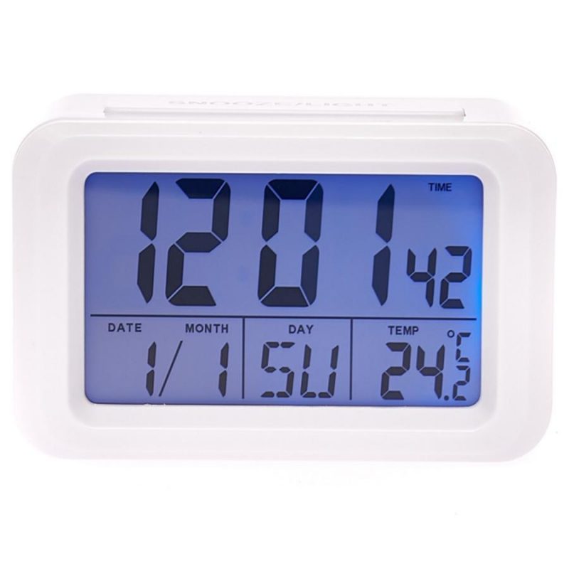 Modern Digital Rectangle Table Clock - Available in 2 Colors