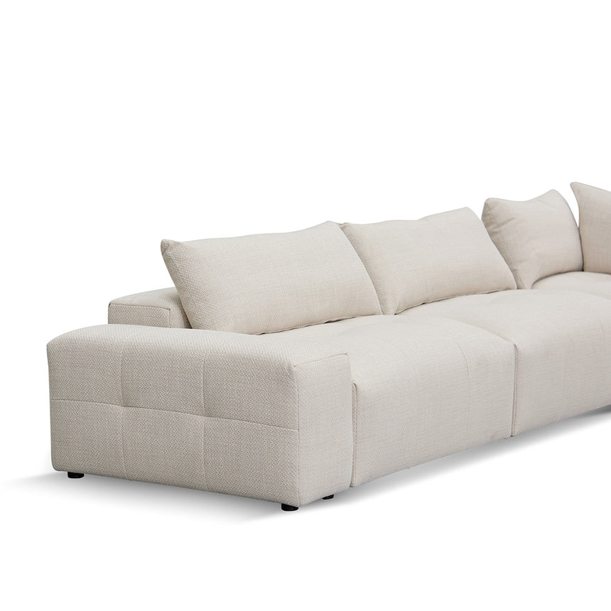 Modern Elegance Right Chaise Fabric Sofa - Taupe Beige