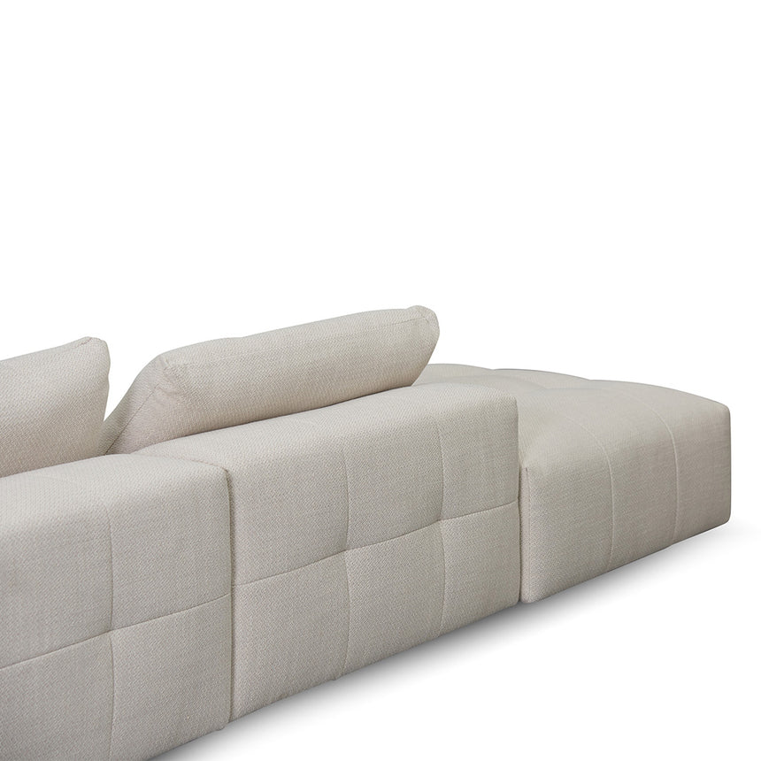 Modern Elegance Right Chaise Fabric Sofa - Taupe Beige