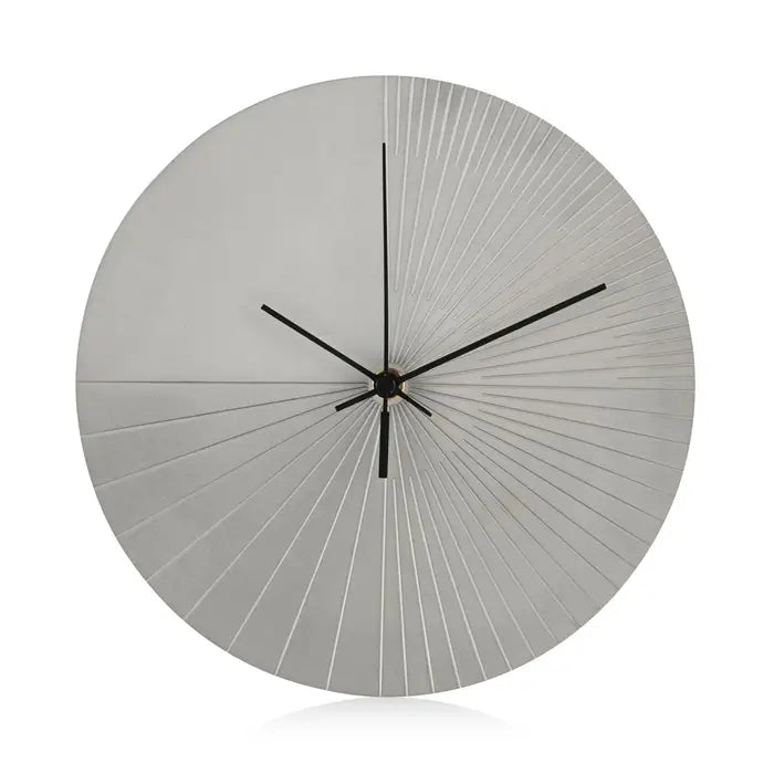 Modern Elegance Vapour Pewter Wall Clock