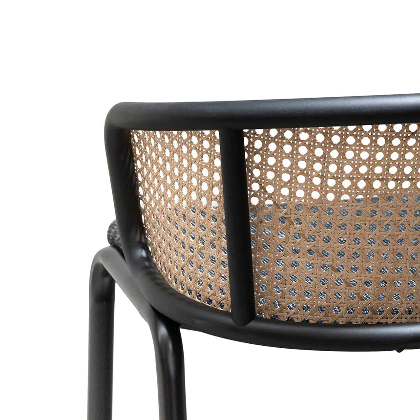 Modern Elm Dining Chair 75cms - Black