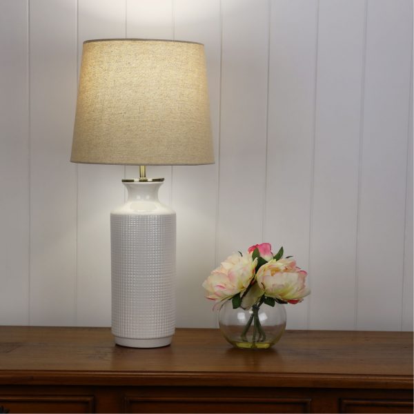 Modern Farmhouse Lamp with Harp Shade