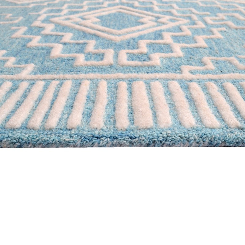 Modern Large Squares Pattern Wool Rug (Available in 4 Sizes)
