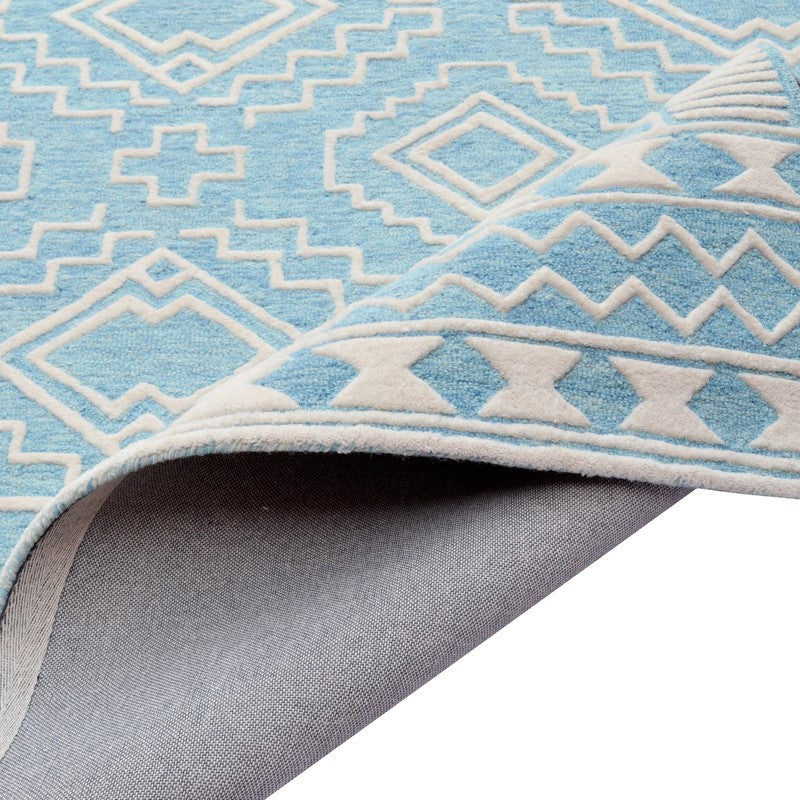 Modern Large Squares Pattern Wool Rug (Available in 4 Sizes)