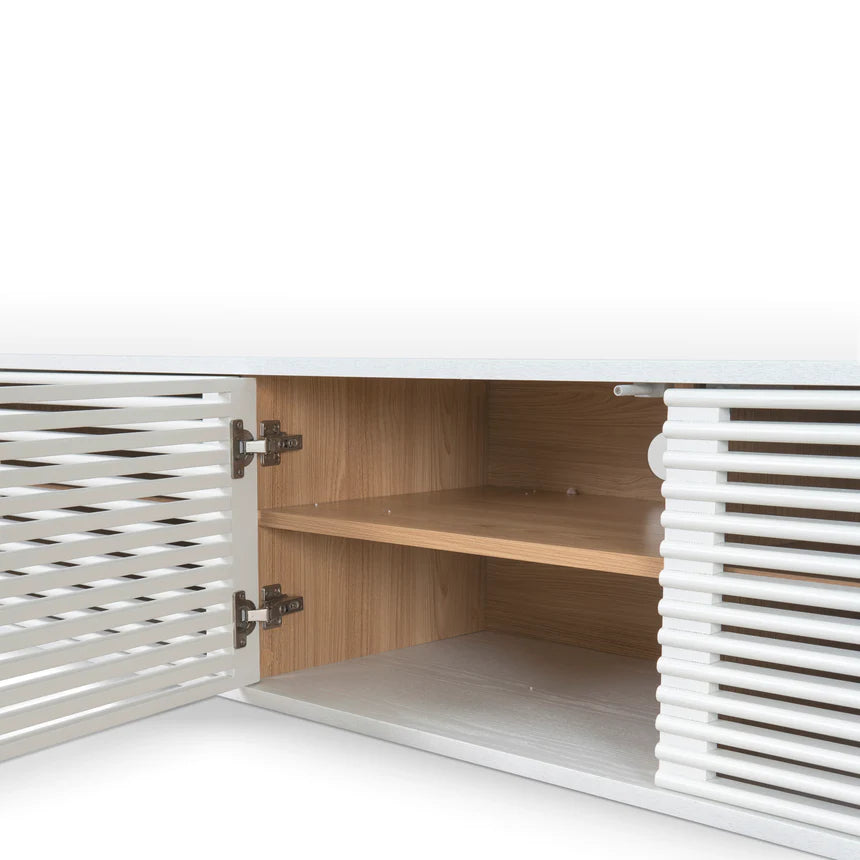 Modern Living White Entertainment Unit - 230cms