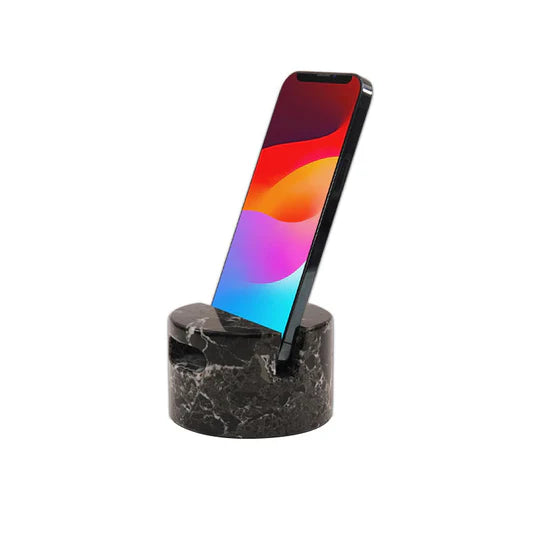 Modern Look Stylish Marble Phone Holder - Black
