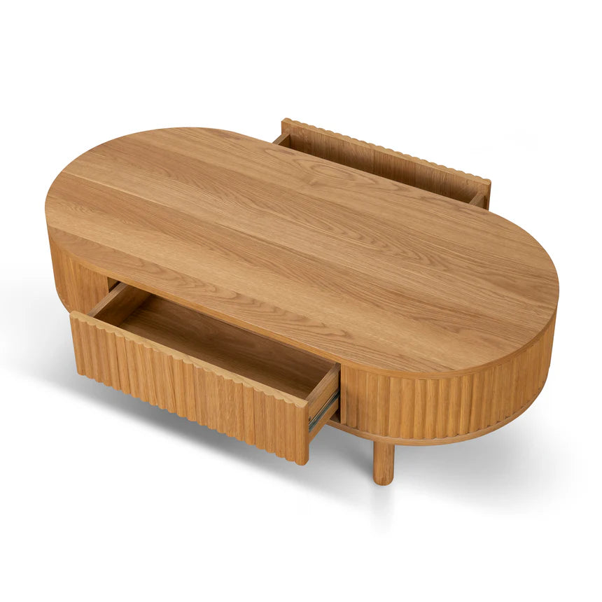 Modern Luxury Full Black Coffee Table - Natural