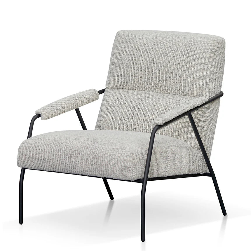 Modern Minimalism Fabric Armchair - Fog Grey