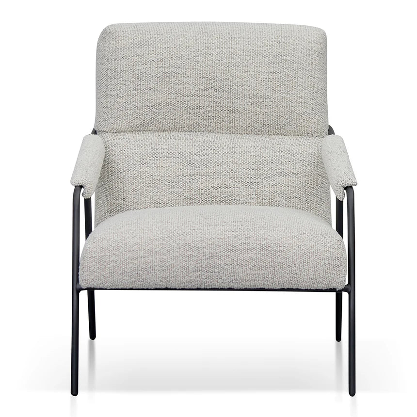 Modern Minimalism Fabric Armchair - Fog Grey