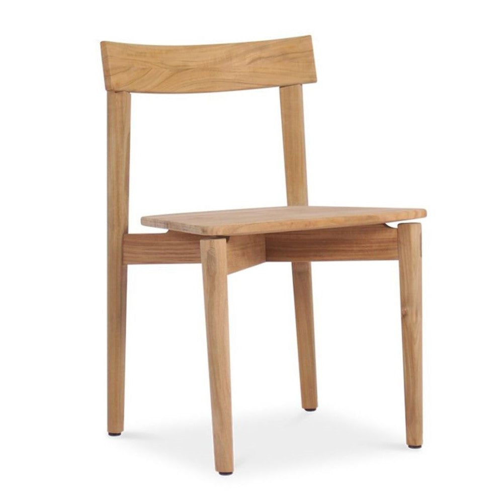 Modern Natural Finish Teak Wood Dining Chair