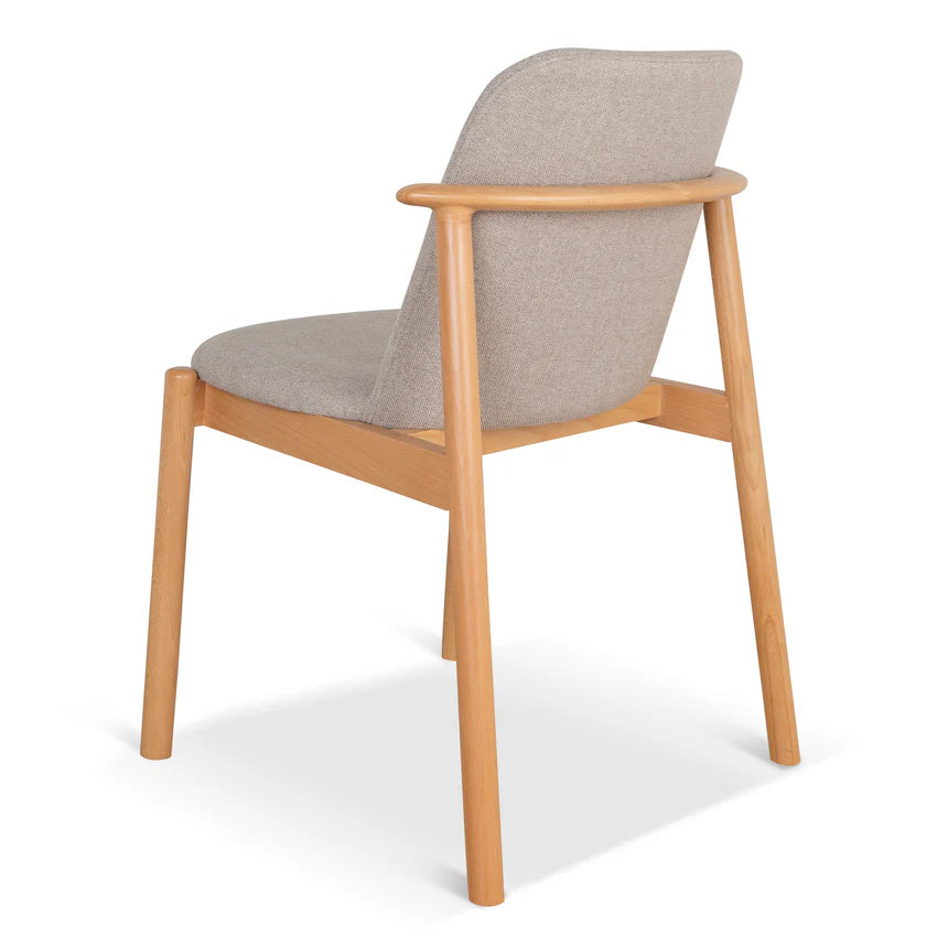 Modern Natural Wood Dining Chairs - Set of 2
