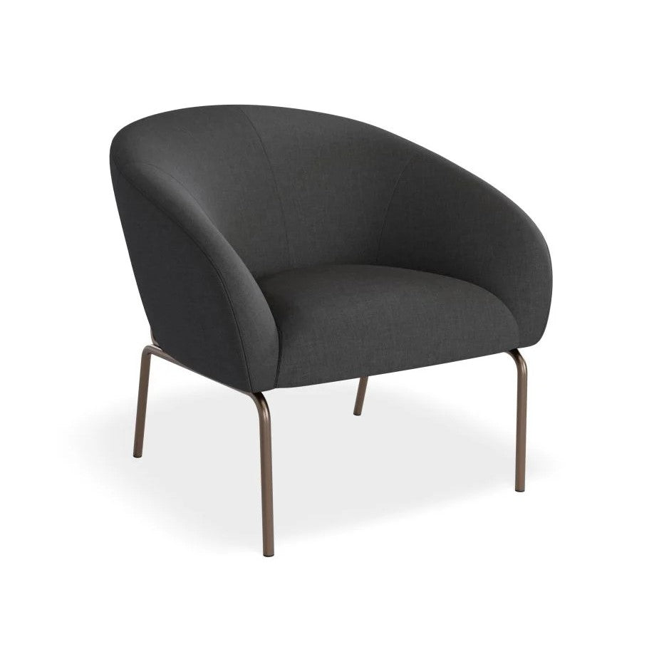 Modern Oasis Dark Grey Single Seater Sofa (Available in 2 Frame Colors)