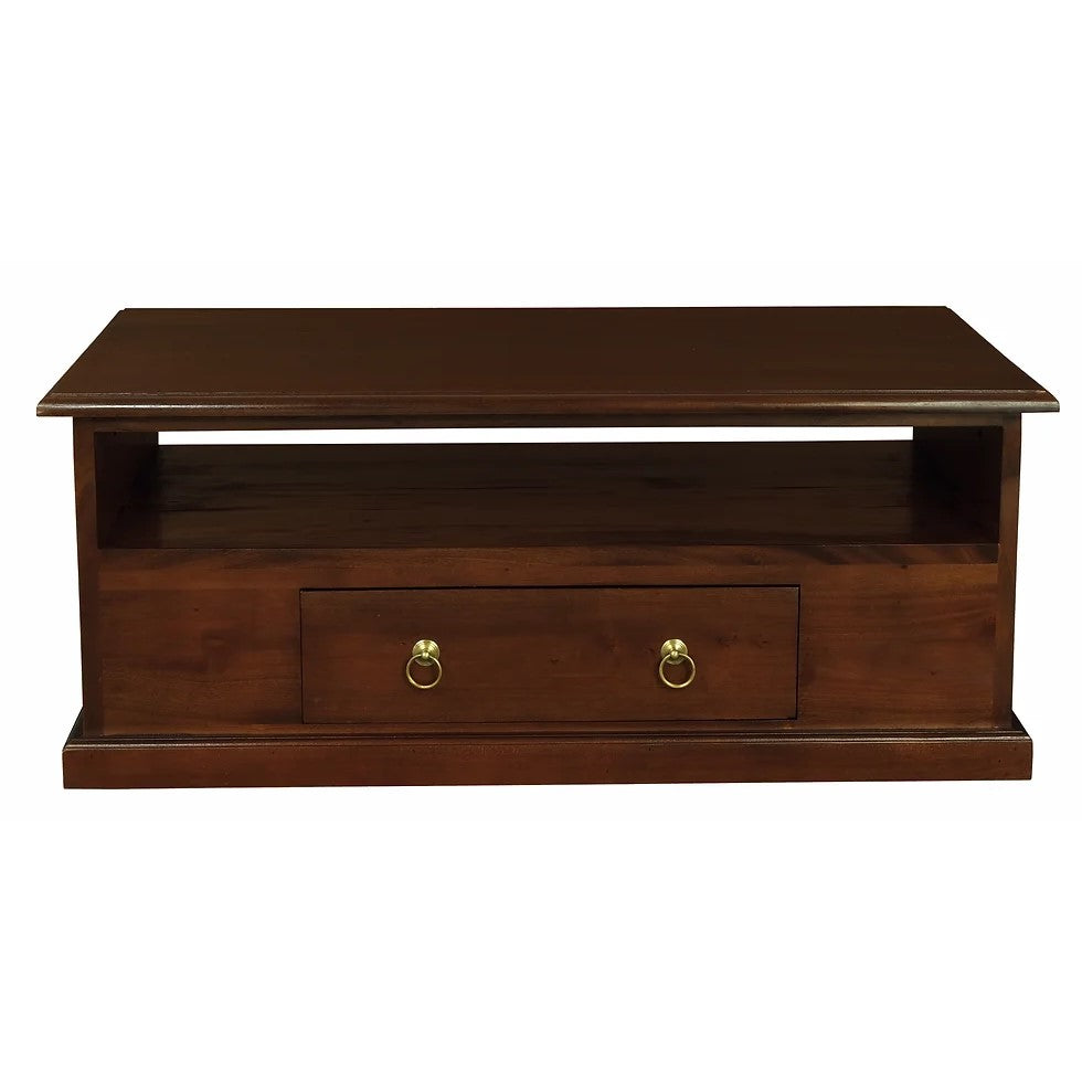 Modern Organization 2 Drawer Coffee Table - Brown