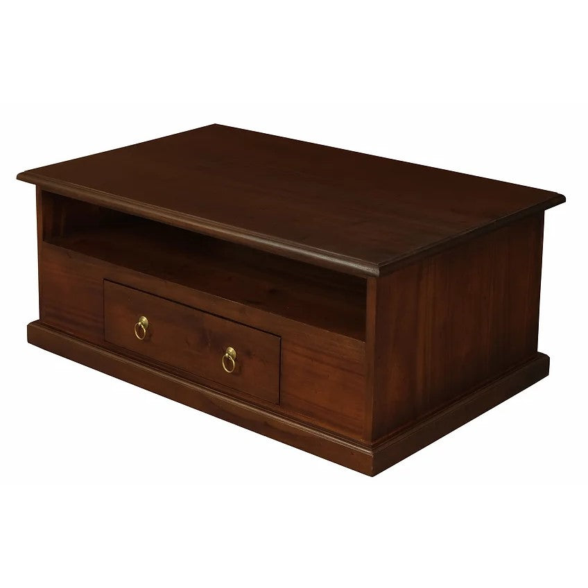 Modern Organization 2 Drawer Coffee Table - Brown