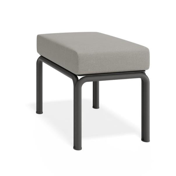 Modern Outdoor Charcoal Corner Sofa - Sandy Grey Cushion