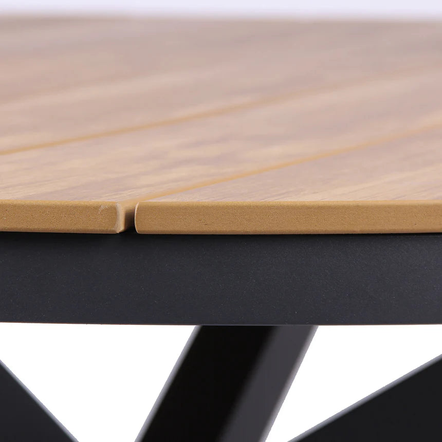 Modern Outdoor Charcoal Dining Table - 140cms