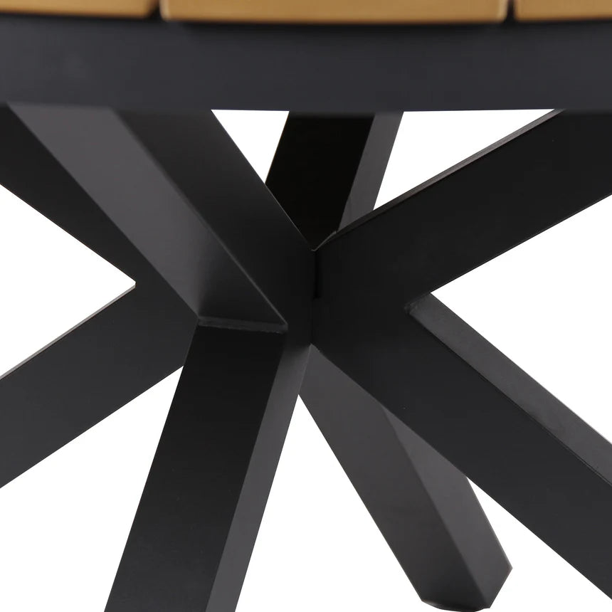 Modern Outdoor Charcoal Dining Table - 140cms