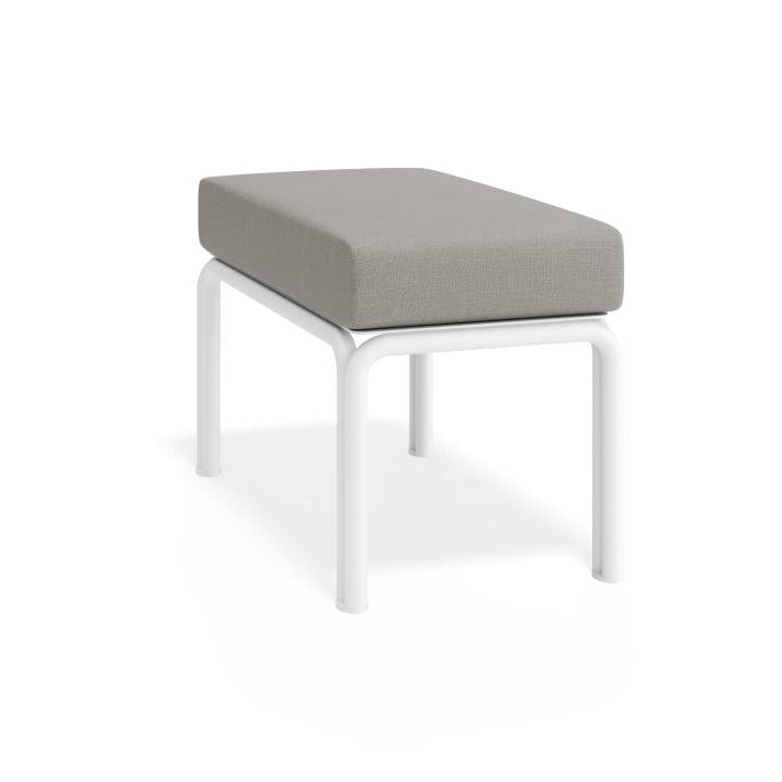 Modern Outdoor White 2-Seater Cushion Sofa - Sandy Grey