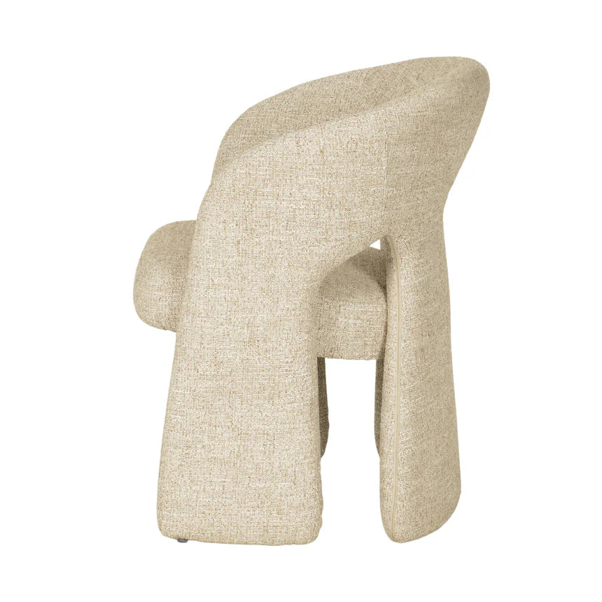 Modern Rowan Fabric Lounge Chair - Pale Beige