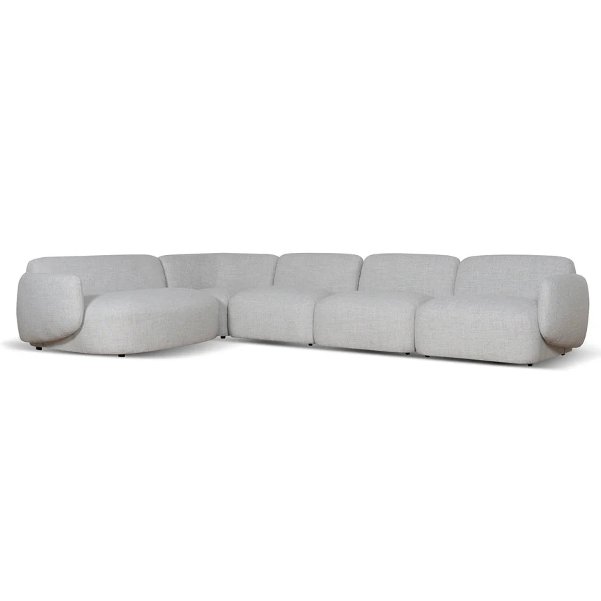 Modern Serenity Left Chaise Modular Sofa - Cloud Grey