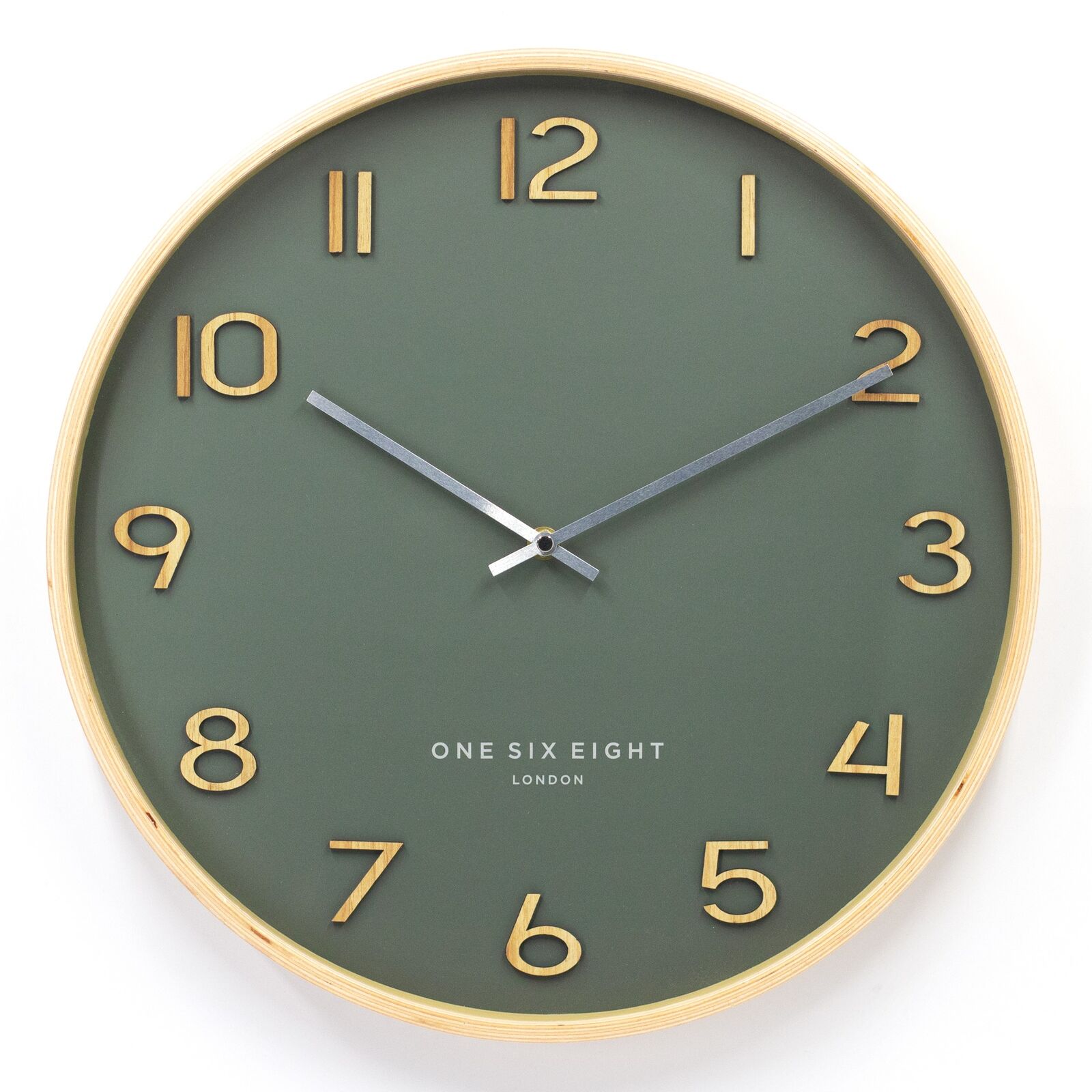 Modern Serenity Wallace Olive Green Wall Clock - 41cms